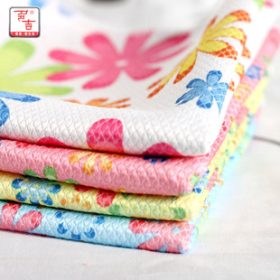 韩国 多吉韩式印花擦玻璃抹布清洁布吸水不掉毛无痕不留水渍 进口