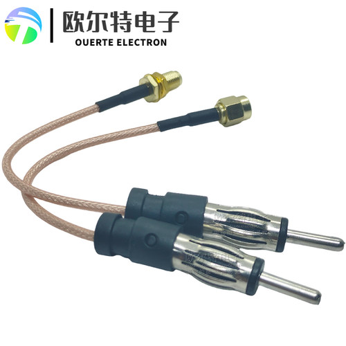 BNC母转音响插头连接线RG316