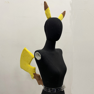 精灵宝可梦皮卡丘pikachu耳朵尾巴 皮卡丘cos配件