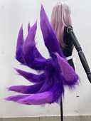 可造型 英雄联盟lol魔女阿狸尾巴九尾狐尾巴紫色COS毛绒道具定制