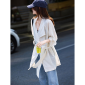 乐园夏季 外套中长款 日常通勤含亚麻薄款 衬衫 风衣 遮阳开衫 苏醒