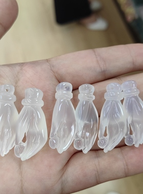 白玛瑙佛手吊坠男女款简约
