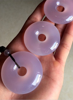 配饰冰透平安扣毛衣链紫玉髓包邮