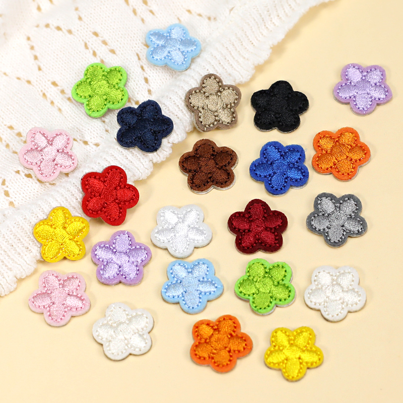 小梅花刺绣布贴酒店床单百搭装饰