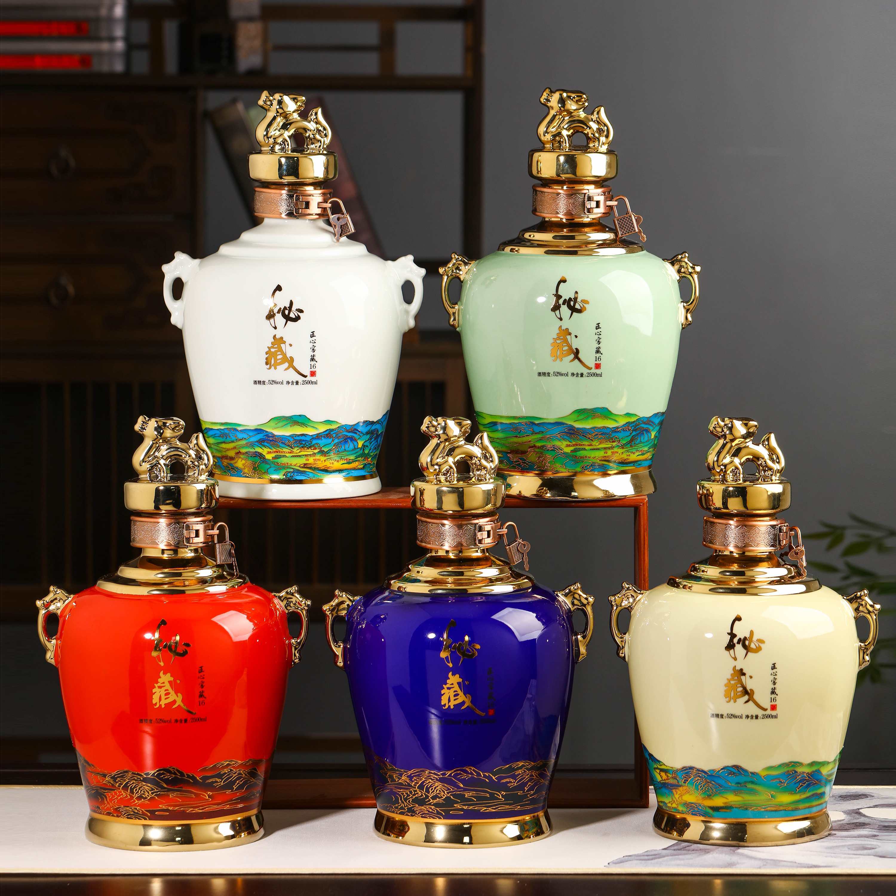 景德镇陶瓷空酒瓶5斤装家用摆件酒壶高端定制新品酒坛密封酒罐子