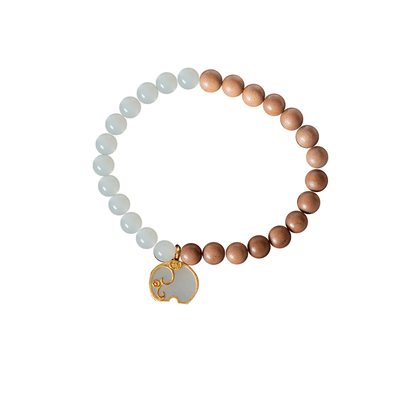 良器艺术| 老山檀籽料手串24k小象手链和田玉手串籽料设计款手链