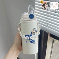 Белый браслет, наклейка из нержавеющей стали, английский, 500 мл, 3D