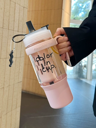 Водяная чашка девочка Большая емкость 2024 Новый чай разделен 1 литр Портативной бутылочной устойчивой