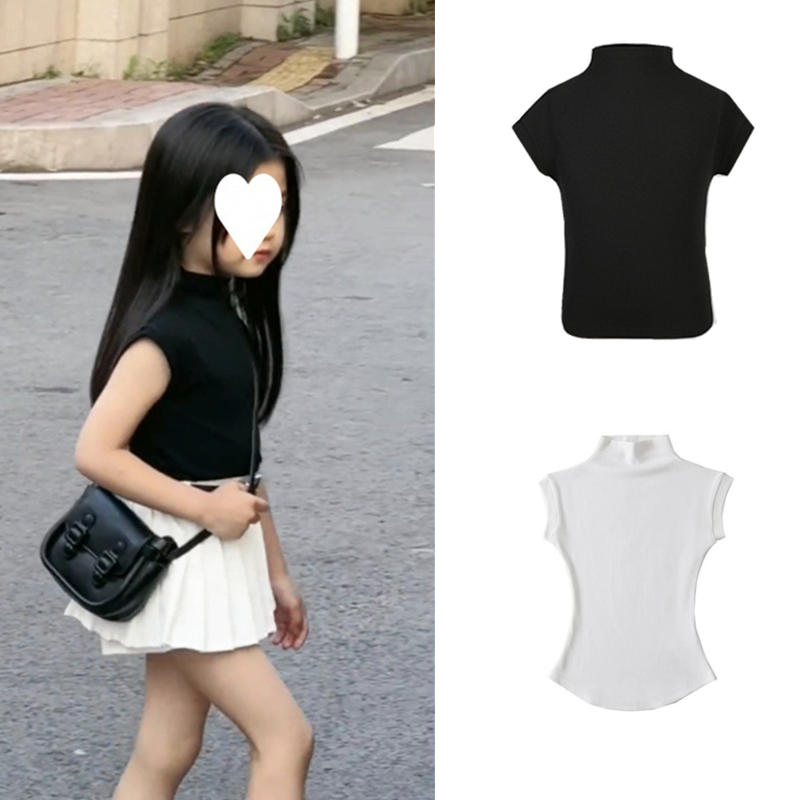 夏季春款女童中领黑色短袖上衣儿童T恤修身上衣中大童内搭打底衫,童装/婴儿装/亲子装,T恤,淘宝优惠券,粉丝福利购,淘宝优惠卷