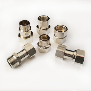 全铜加厚活接内丝热水器水管大小头4分内丝外丝直接接头6分变4分