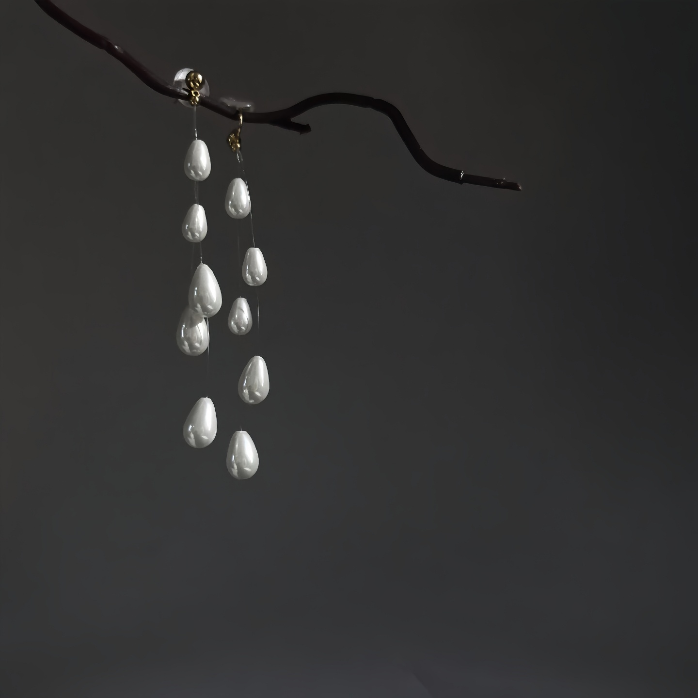 水滴耳环长流苏新中式国风耳夹旗袍汉服马面裙配饰方圆脸显瘦耳坠