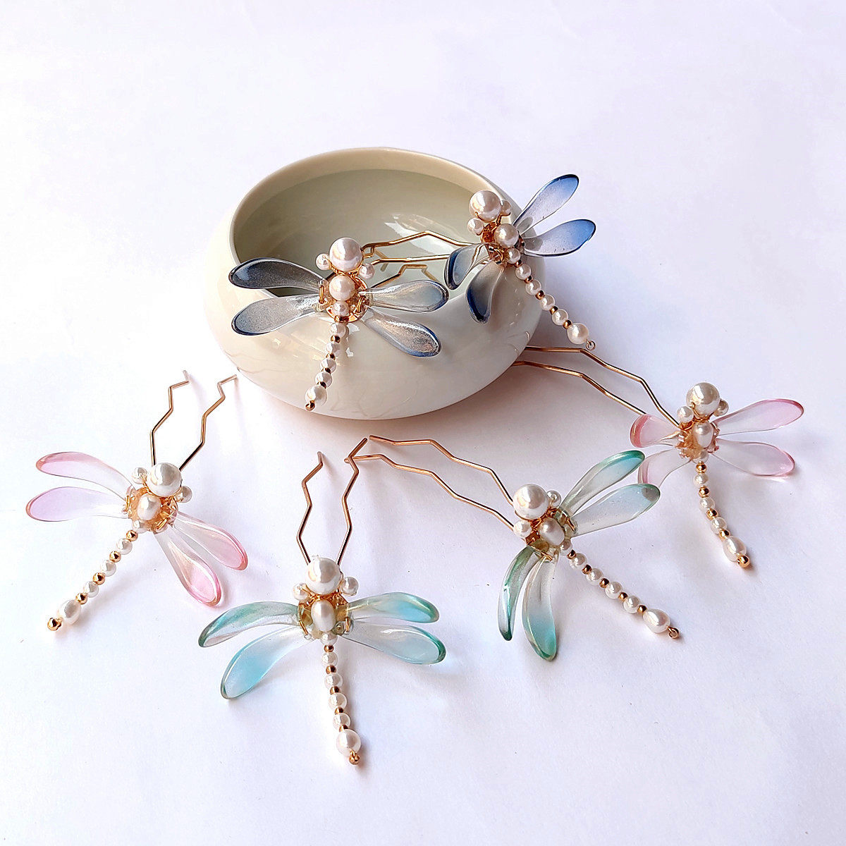 小发钗u形古装发型点缀簪子仙 古风汉服百搭盘发头饰原创儿童发钗