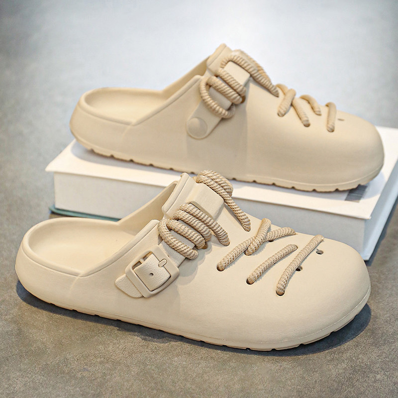 时尚鞋带搭扣包头洞洞鞋