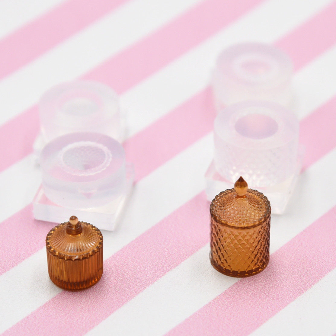 食玩模具diy微缩迷你糖罐子滴胶uv胶diy翻模娃娃屋收纳造景配件