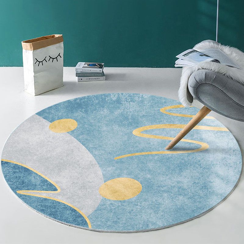 轻奢圆形地毯摇椅客厅沙发茶几阳台吊篮书桌椅子地垫圆垫书房垫子
