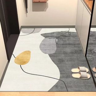 轻奢风地毯入户门垫简约高端玄关进门垫走廊耐脏可擦室内门口地垫