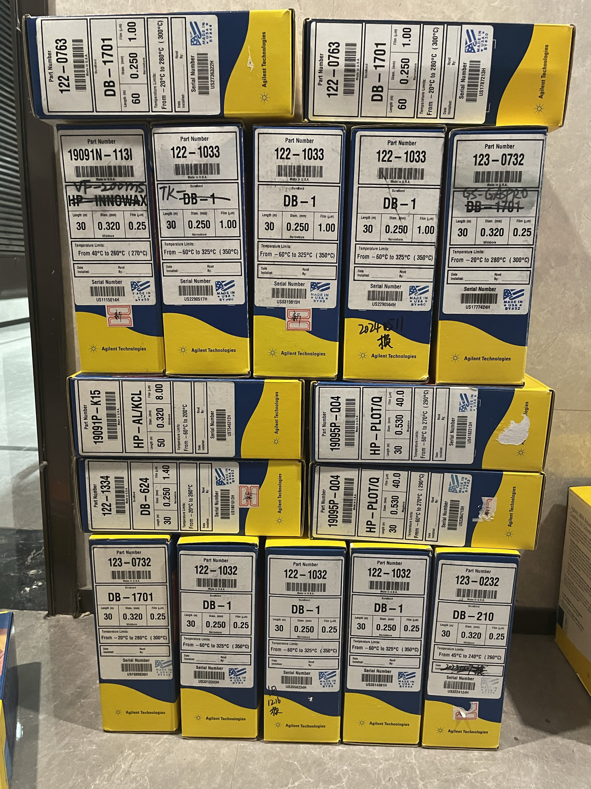 二手安捷伦气相色谱柱，保证柱效包好用 货号123-0732  122-1334