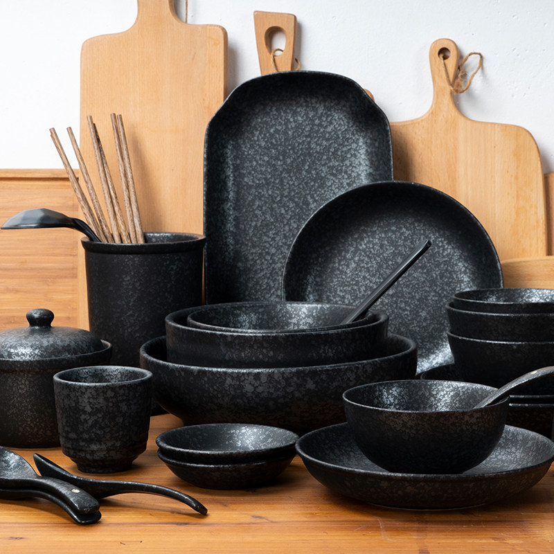 日式家用陶瓷餐具吃面碗饭碗深盘菜盘蒸鱼盘餐盘单个盘碗碟勺餐厅,餐饮具,盘,淘宝优惠券,粉丝福利购,淘宝优惠卷