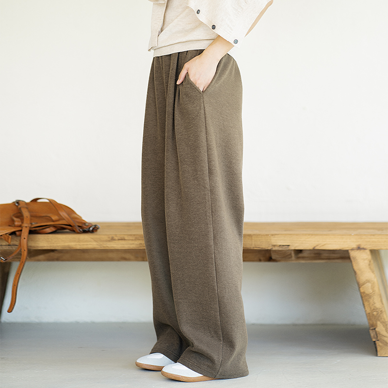 柒白初秋穿搭松弛感垂直感裤子女