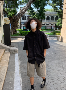 Ronn Shop日系宽松硬挺Cityboy休闲衬衫