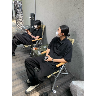 Ronn Shop日系夏季 纯色速干POLO衫