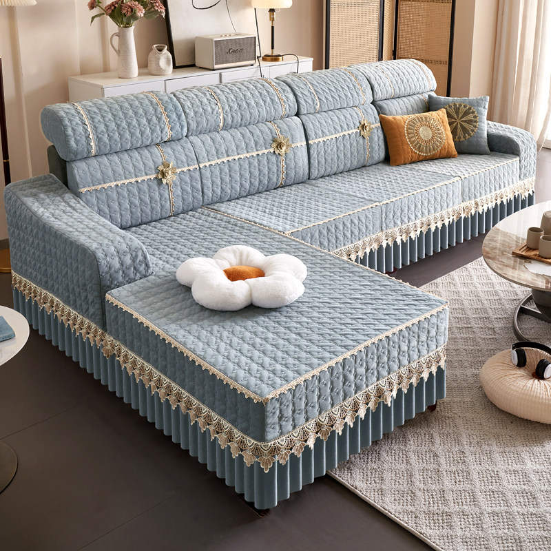 沙发套罩2024年新款定制三座一妃全包订做夹棉沙发垫秋冬加厚