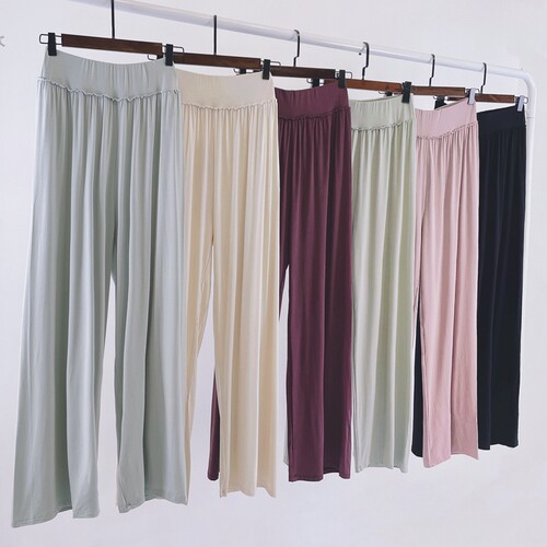 宽高腰形体训练直筒阔腿裤中国舞