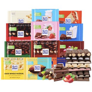 德国RitterSport瑞特斯波德排块巧克力零食糖果瑞特滋婚庆伴手礼