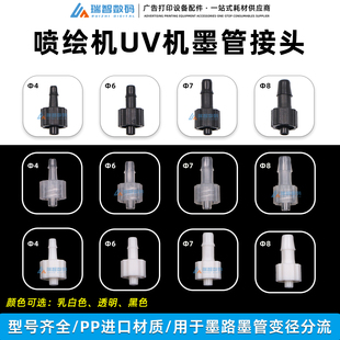 喷绘机UV机墨管快速接头过滤器接头鲁尔公母内丝外插管道转接头