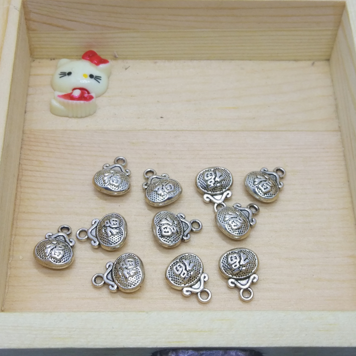 diy合金手工饰品复古挂坠藏银