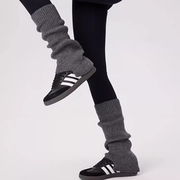 堆堆袜黑色加厚保暖袜子女秋冬季