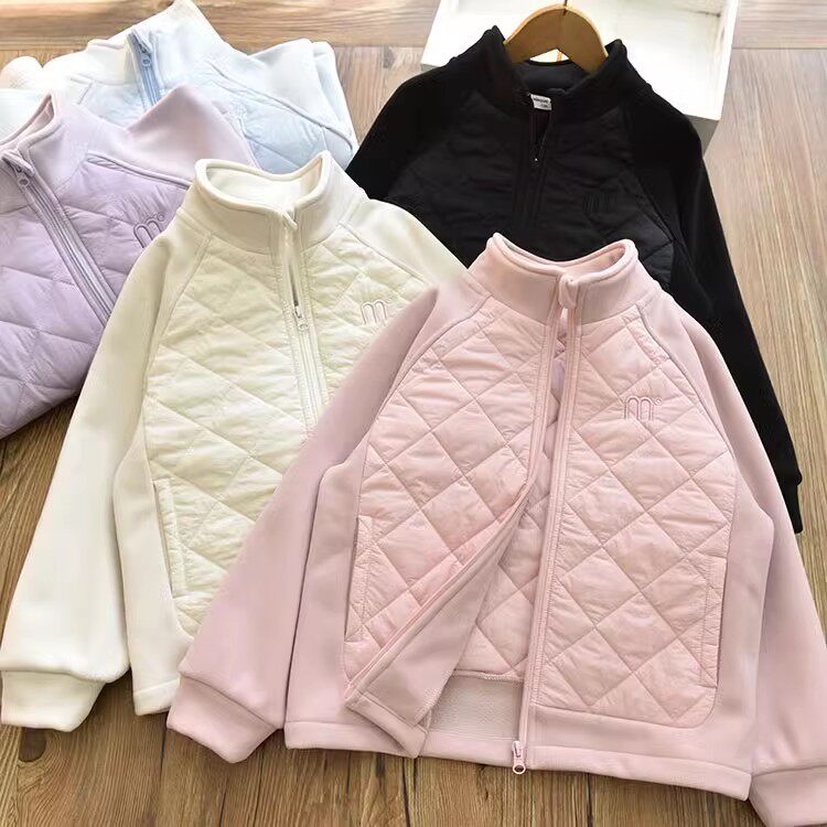 儿童轻薄羊毛卫衣外套冬季保暖男童棉衣学生棉服内胆冬装女童棉袄