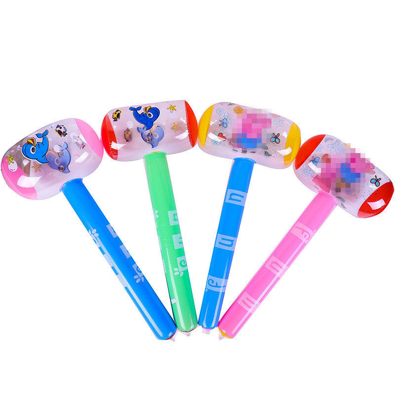 儿童卡通热销玩具幼儿园礼品充气小锤子捏捏叫礼物带铃铛充气榔头