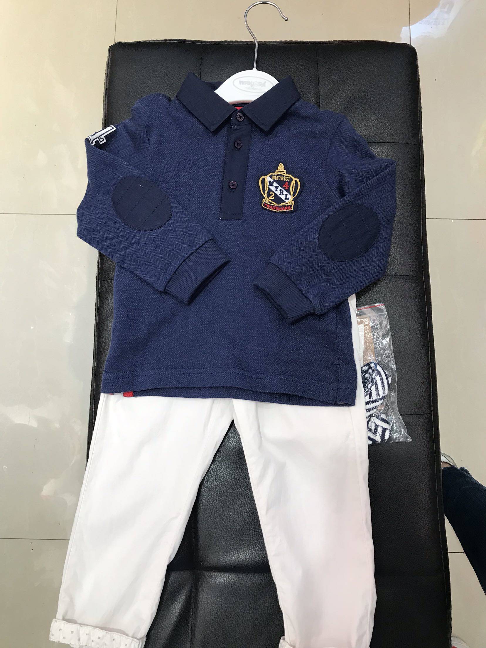 西班牙正品麦悠MAYORAL婴幼儿男童纯棉休闲PoloT恤特价长袖