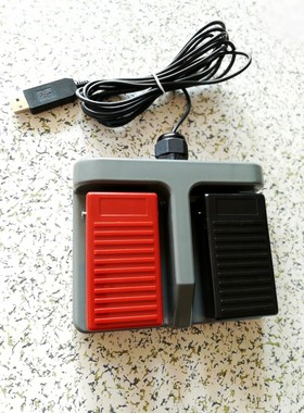 超声内镜胃镜PACS系统等医用USB口双脚踏板，B超USB脚踏开关2米线