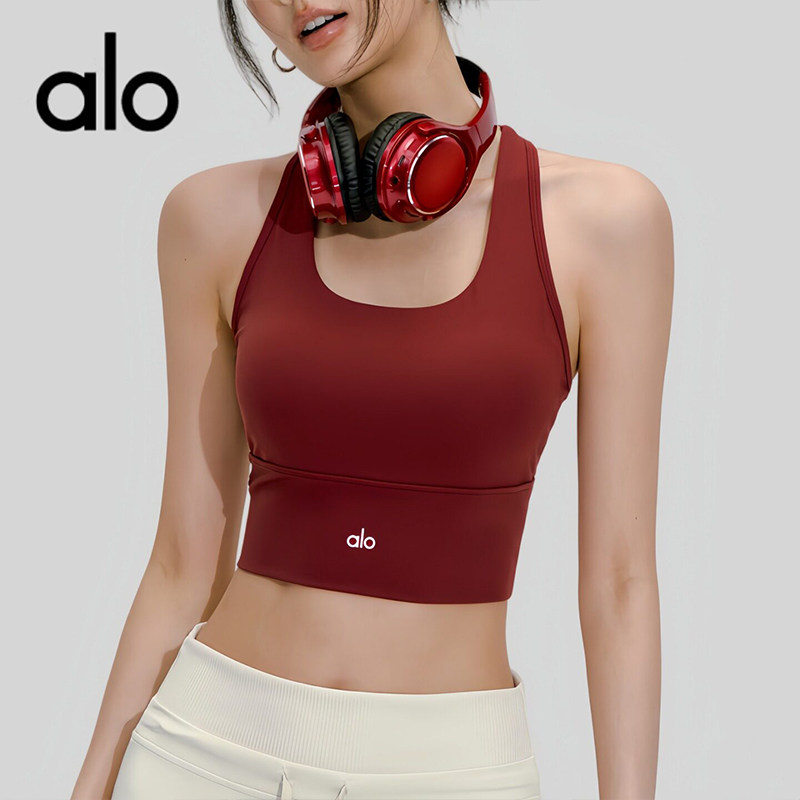 AIo 速干工字运动内衣女一体式固定杯防震跑步健身文胸瑜伽服背心