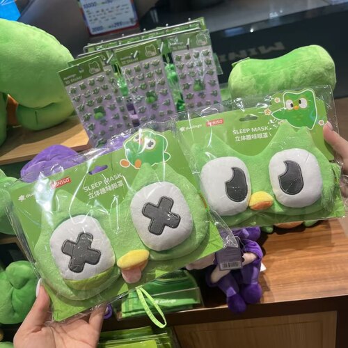 多邻国立体趣味眼罩 名创优品MINISO