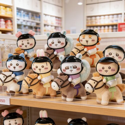 Chiikawa马术系列毛绒挂件名创优品miniso正品飞鼠乌萨奇玩偶挂饰