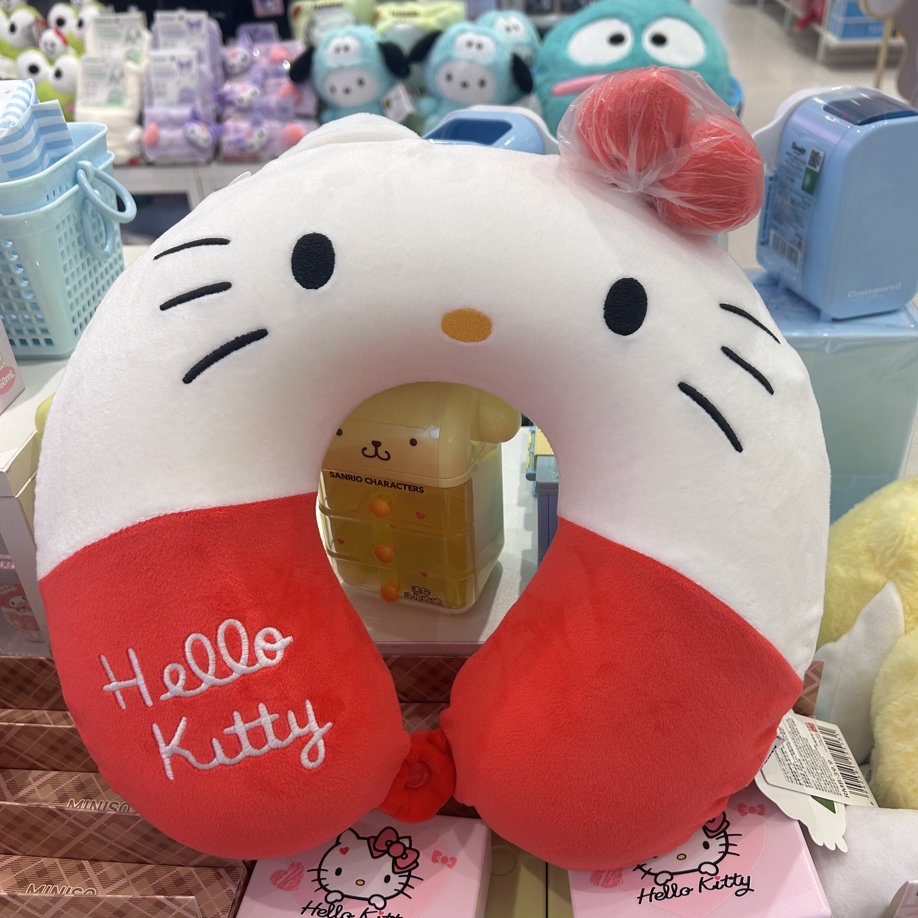 三丽鸥家族系列U型枕-hello Kitty款 名创优品MINISO旅行靠枕可爱