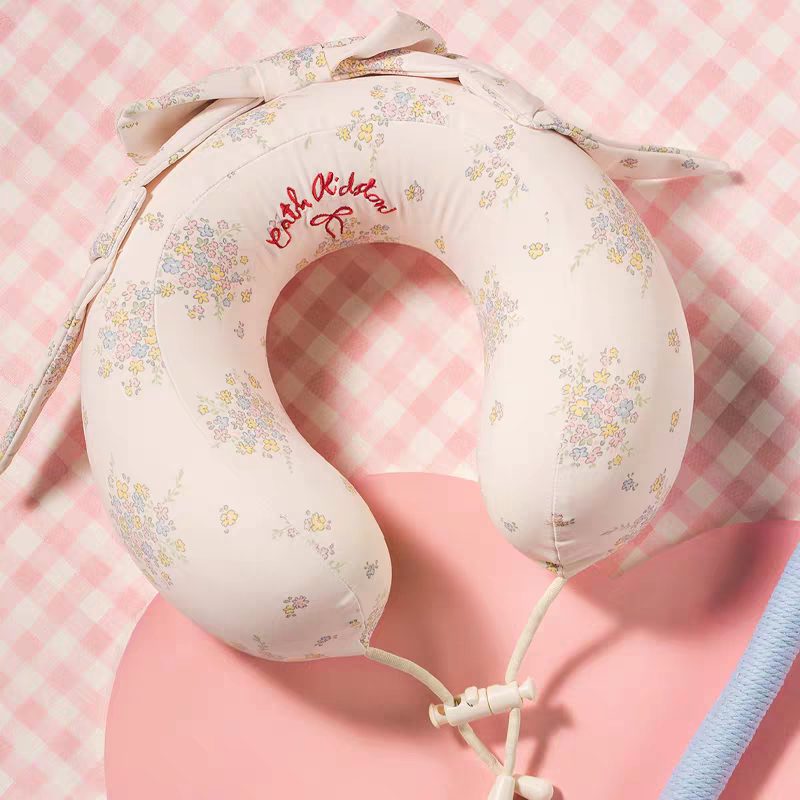 名创优品cath kidston花园工坊U型枕MINISO蝴蝶结U枕飞机枕头