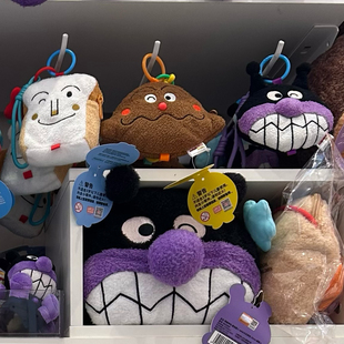 绒串串-面包超人- wink毛绒收纳包大头斜挎包 名创优品MINISO