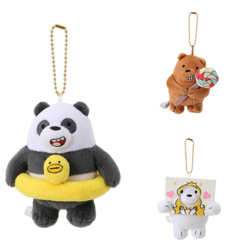 咱们裸熊-聚会系列毛绒挂件 名创优品MINISO公仔玩偶挂饰