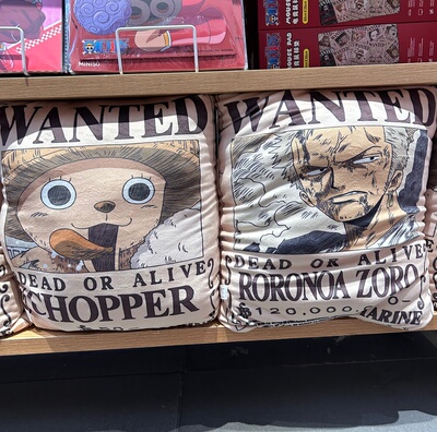 One Piece航海王系列16号靠枕休闲毯 名创优品MINISO路飞乔巴抱枕