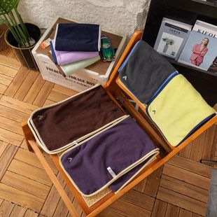 高品质大厂订单！户外秋冬摇粒绒围巾保暖柔软撞色围巾男女情侣款