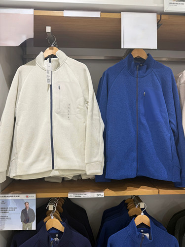 休闲简约～秋冬男女装防风保暖针织摇粒绒拉链长袖外套夹克479863