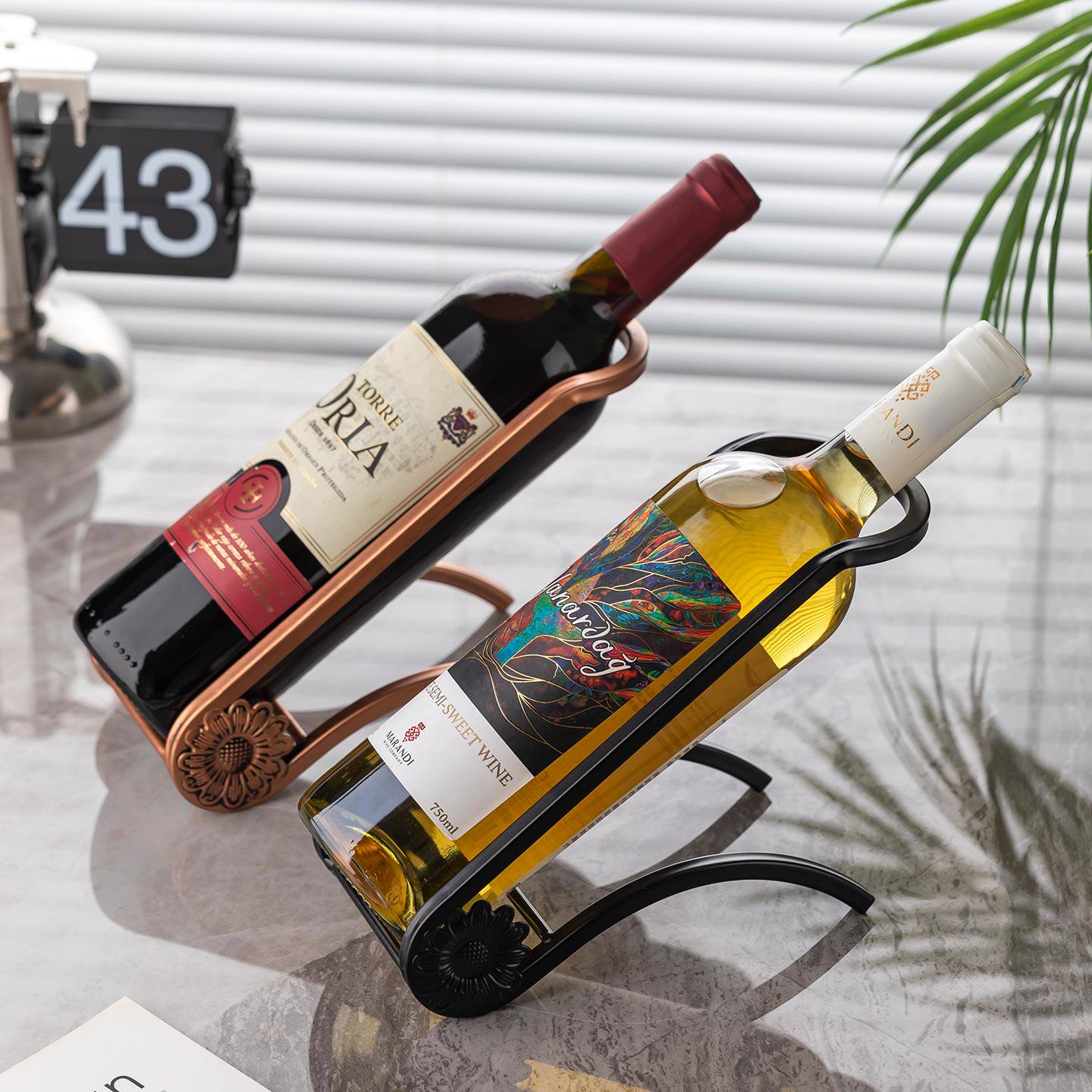新款红酒架家用红酒柜装饰摆件葡萄酒架轻奢酒瓶斜摆放架子展示架
