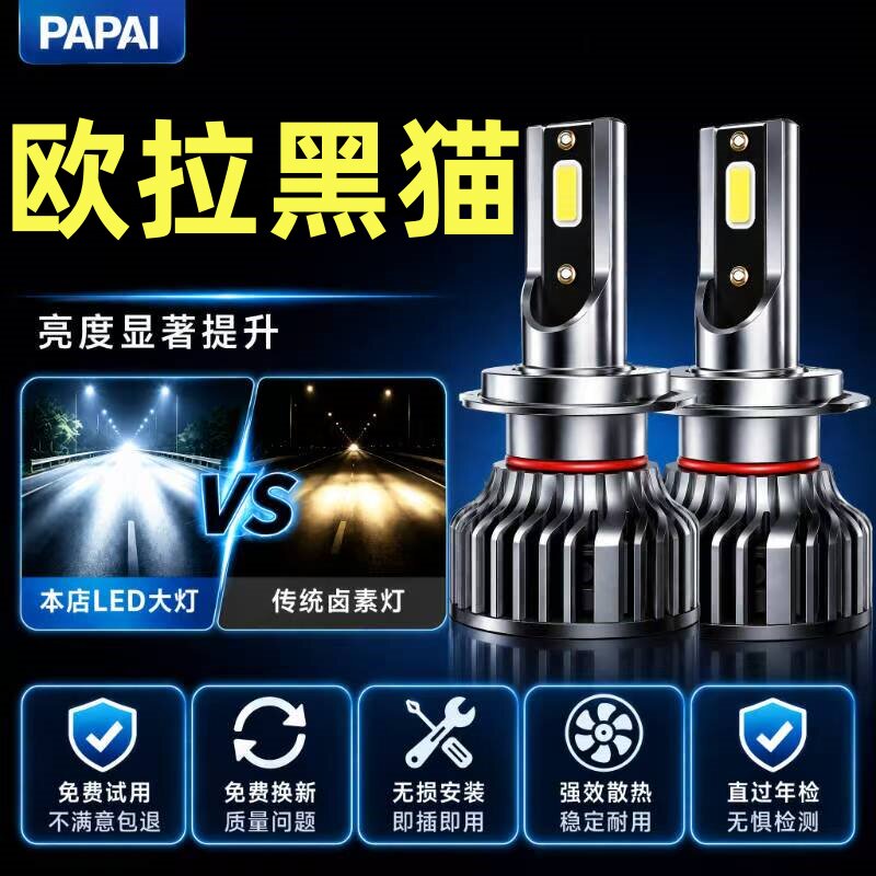 19-22款欧拉黑猫led大灯改装远近一体车灯长城R1汽车灯泡超亮强光