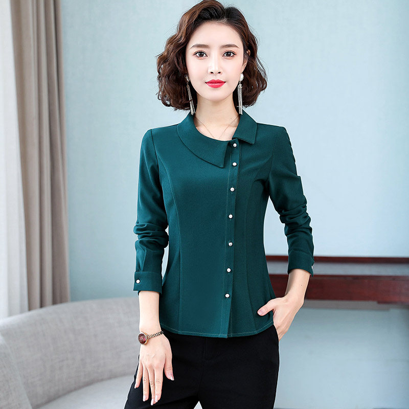 女士衬衫设计感小众长袖上衣春秋季气质女装显瘦外穿加绒雪纺衬衣