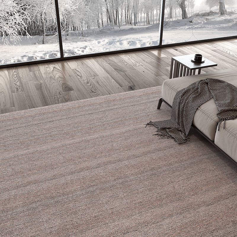 侘寂风日式仿剑麻亚麻棉麻黄麻编织复古书房客厅地毯茶几毯高级感