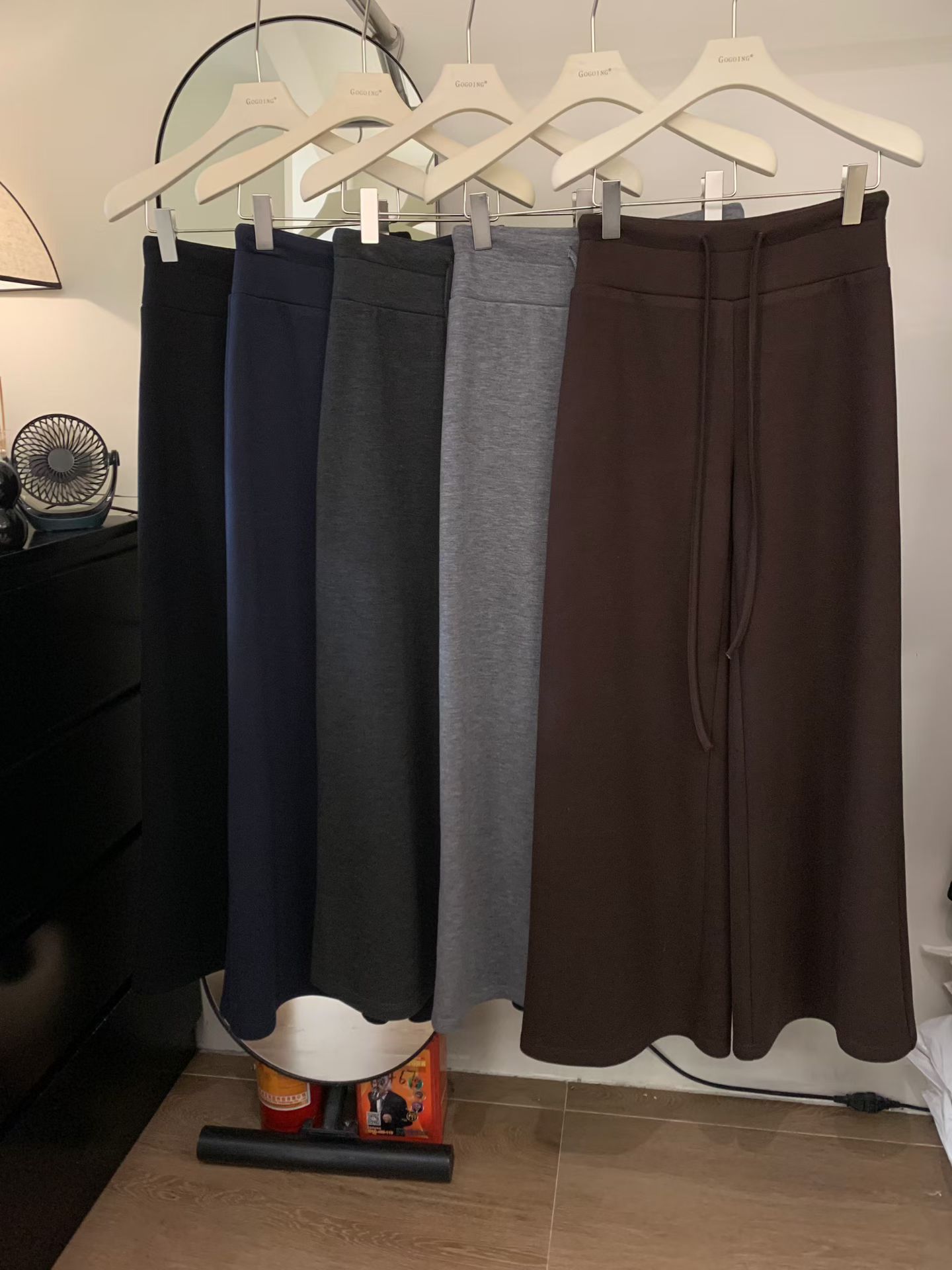 GOGOING2025秋冬新款韩版高品质修身显瘦百搭休闲阔腿拖地长裤女